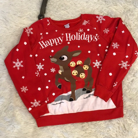 Small Happy Holidays red sweater - Picture 1 of 5